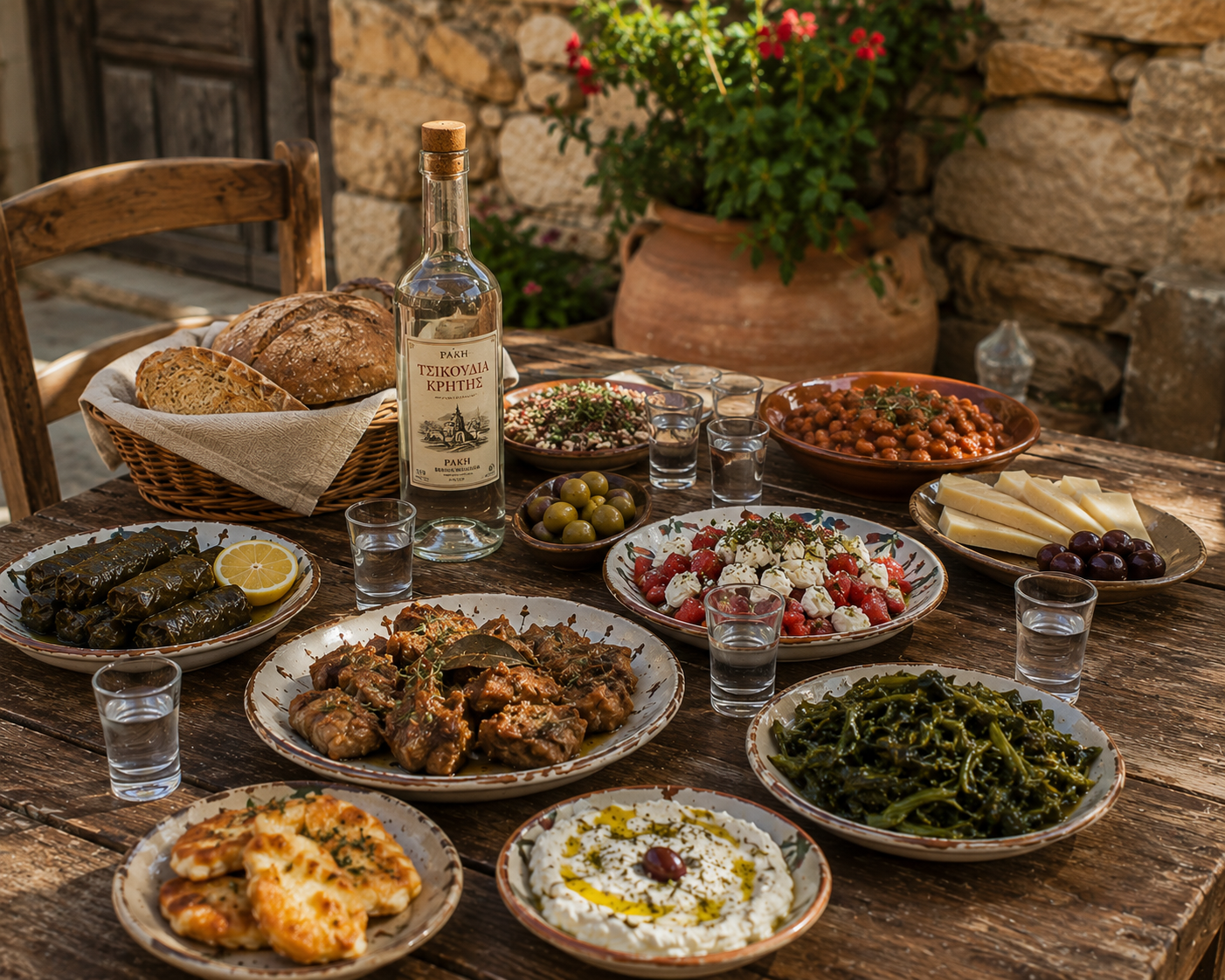 Κρητικοί μεζέδες στο Χούμελι
