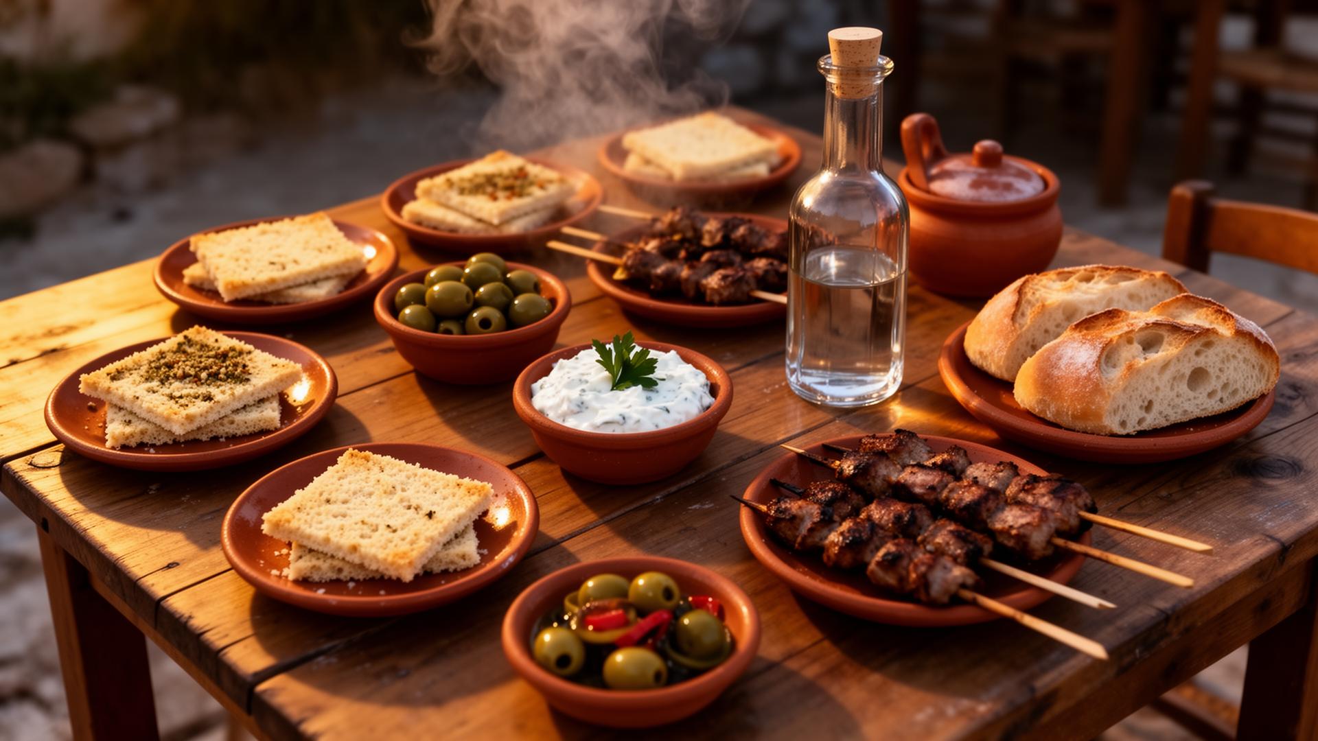 Κρητικοί μεζέδες στο Χουμέλι